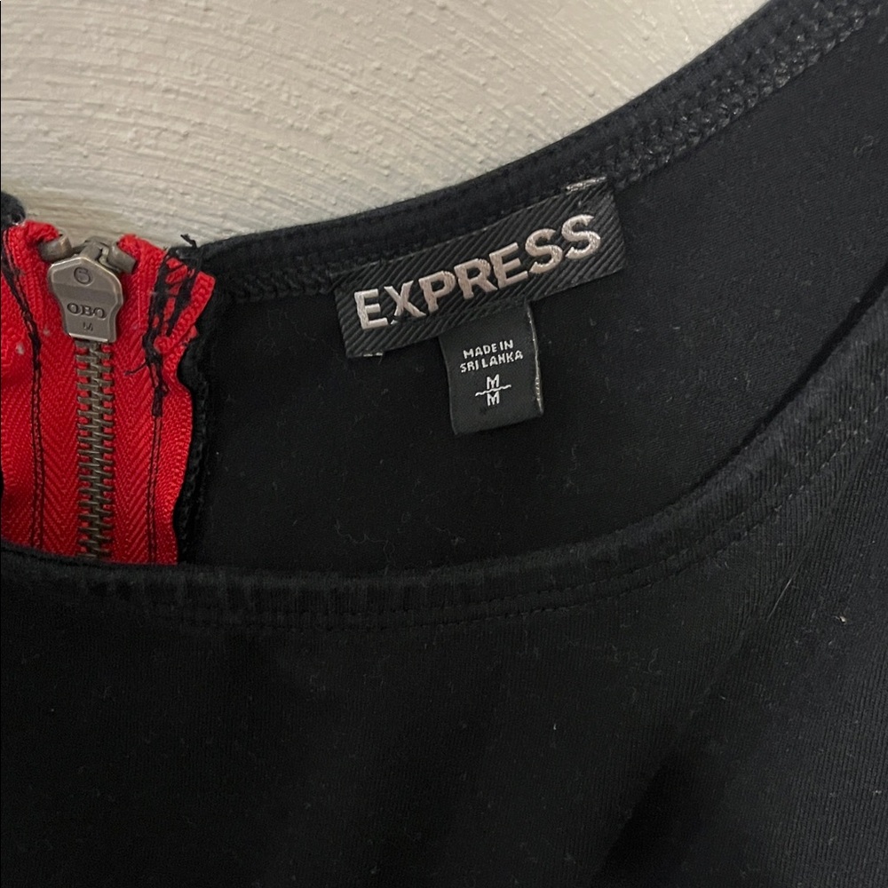 Express Black Peplum Tank Top - Picture 2 of 3